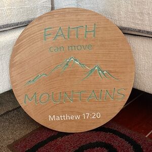 Inspirational Wooden Wall Decor with Green and White Accents